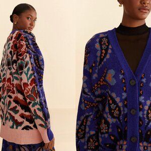 FARM Rio Toucans Print Cardigan Sweater